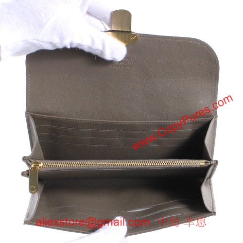 ルイヴィトン LOUIS VUITTON モノグラム マヒナ ポルトフォイユ・イリス 長財布 トープ M58139 【2013年新作】